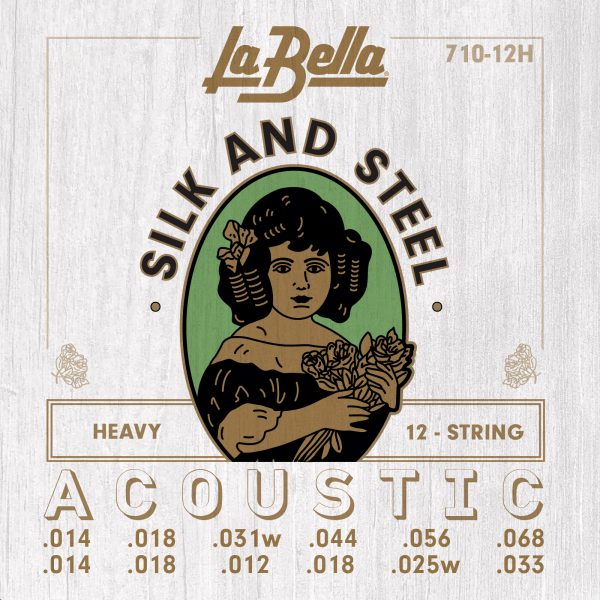 La Bella 710-12H 12-String Set, Silk & Steel – Heavy