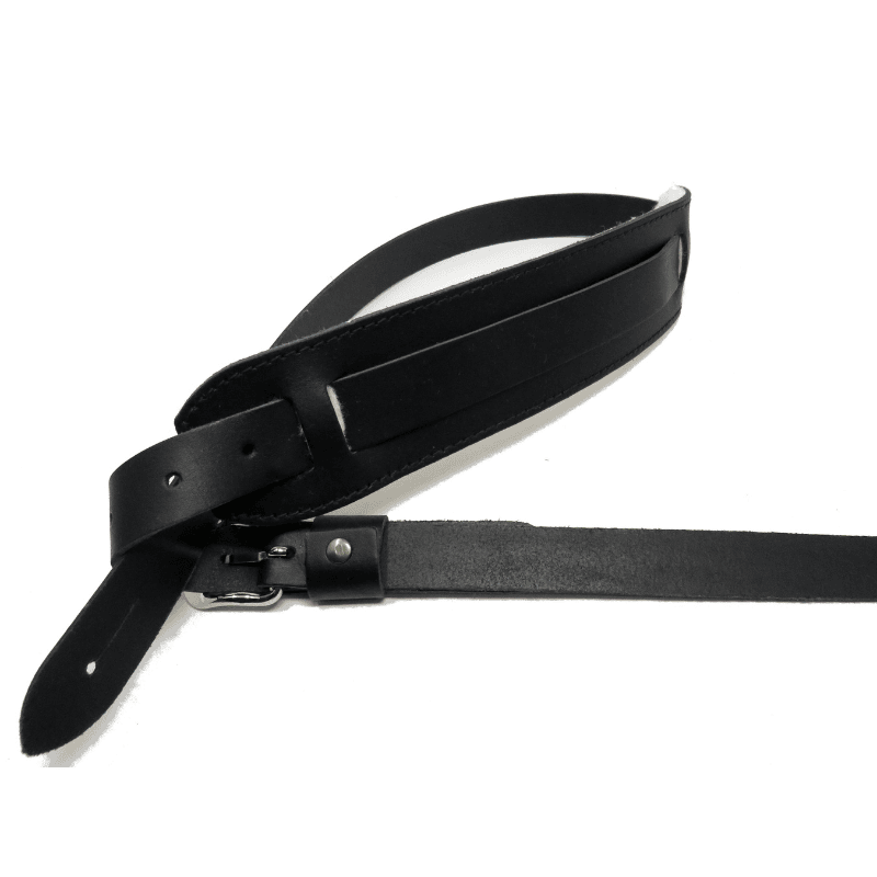 Leathergraft Faux Sheepskin Shoulder Pad Guitar Strap Black Zenith Music