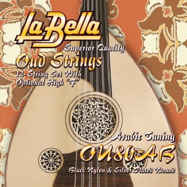 La Bella OU80A-B Oud Strings - Arabic High ff Tuning – Black Nylon