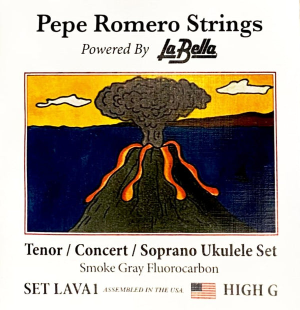 Pepe Romero Strings LAVA1 Soprano/Concert/Tenor Ukulele, High G
