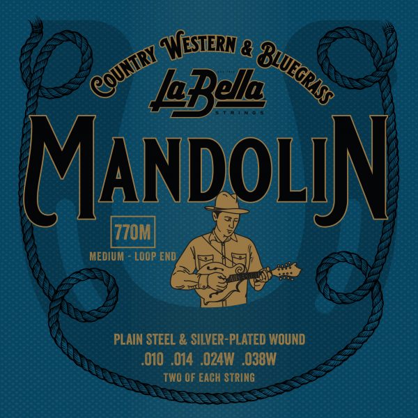 La Bella 770M Mandolin String Set, Silver-Plated – Medium