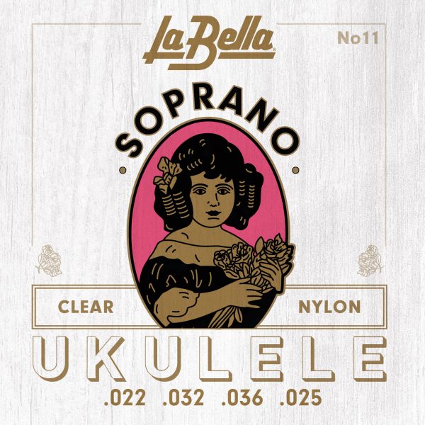 La Bella No. 11 Soprano Ukulele String Set - Clear Nylon