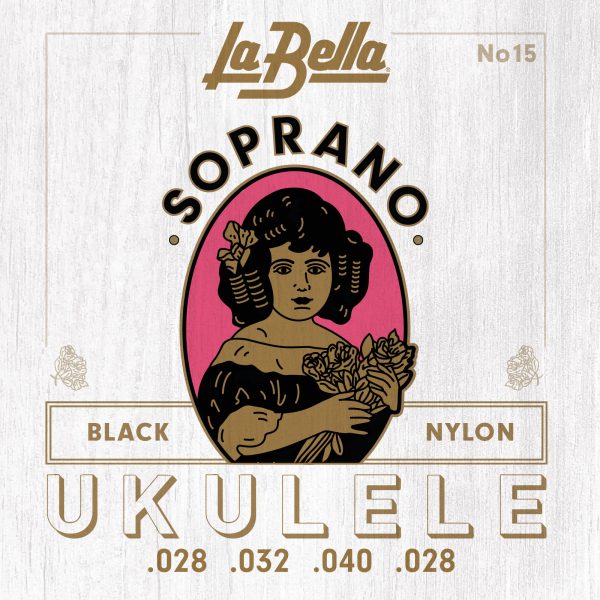 La Bella No. 15 Soprano Ukulele String Set - Black Nylon