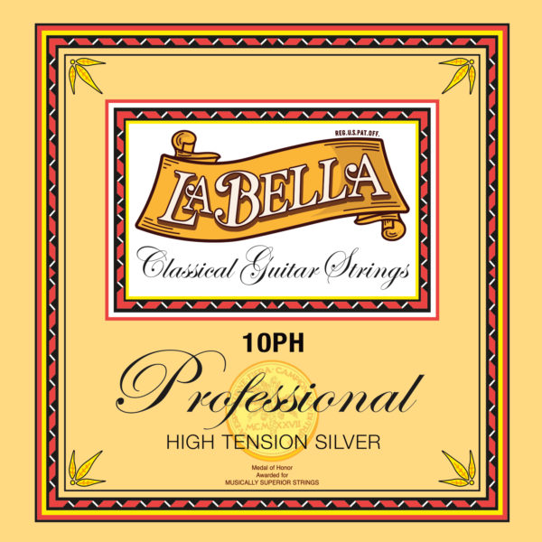 La Bella 10PH Professional Classical Guitar Strings - High Tension - Silver