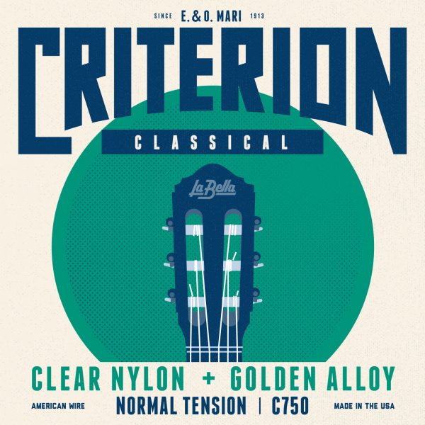 La Bella C750 Criterion Classical Guitar Strings - Clear Nylon - Golden Alloy