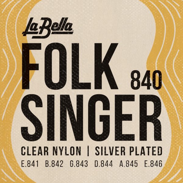 La Bella 840 Folk Singer - Clear Nylon - Ball Ends