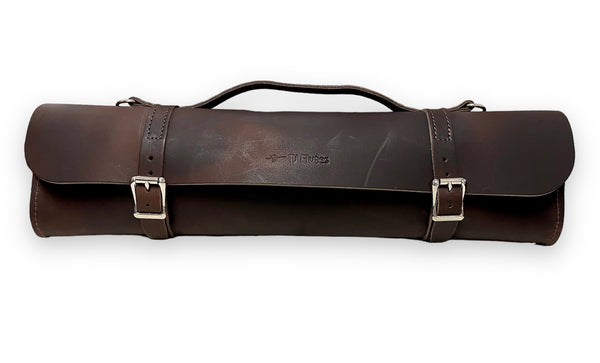 TJ Flutes Leather Case Cover - Walnut