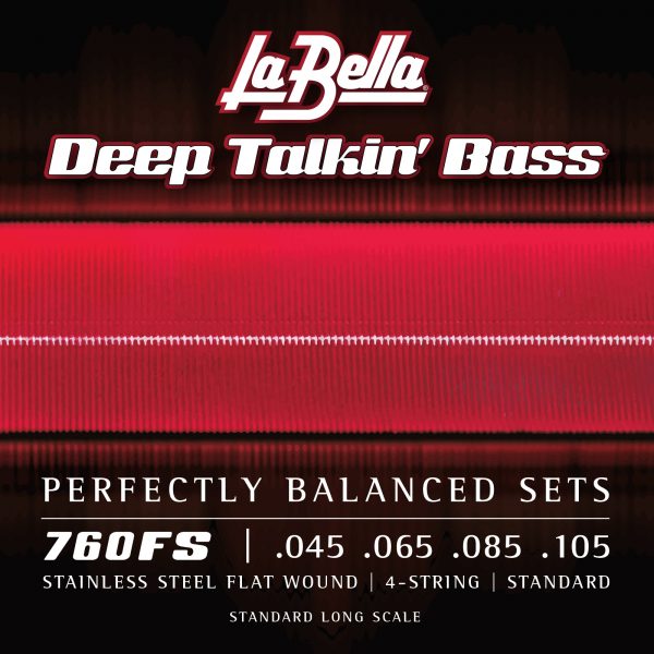 La Bella 760FS Deep Talkin' Electric Bass Strings - Stainless Flat Wound - 4-String - Standard 45-105