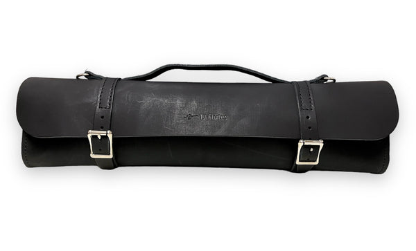 TJ Flutes Leather Case Cover - Black