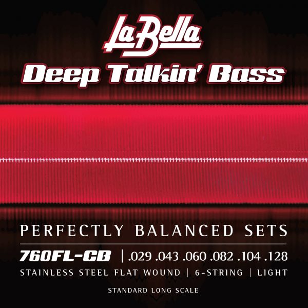 La Bella 760FL-CB Deep Talkin' Electric Bass Strings - Stainless Flat Wound - 6-String - Light 29-128