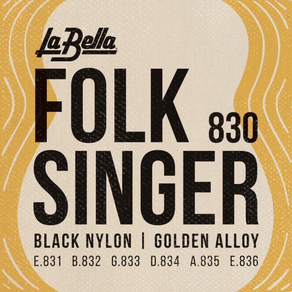 La Bella 830 Folk Singer - Black Nylon - Ball Ends
