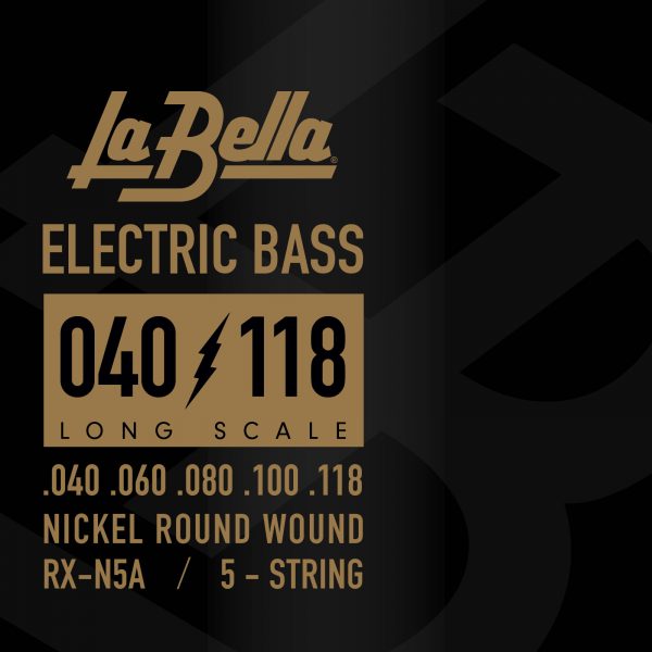 La Bella RX-N5A Electric Bass Strings - Nickel Round Wound - 5-String - 40-118