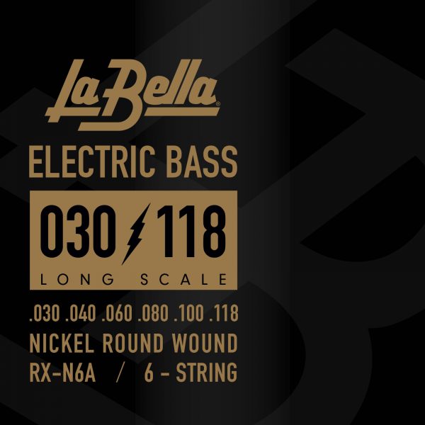 La Bella RX-N6A Electric Bass Strings - Nickel Round Wound - 6-String - 30-118