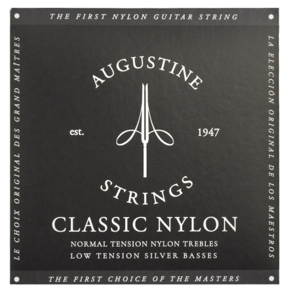 Augustine Classic Black Strings (Normal Tension Trebles/Low Tension Basses)
