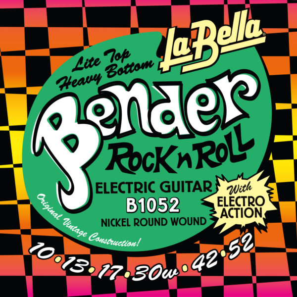 La Bella B1052 Lite Top/Heavy Bottom Bender Electric Guitar Strings - 10-52