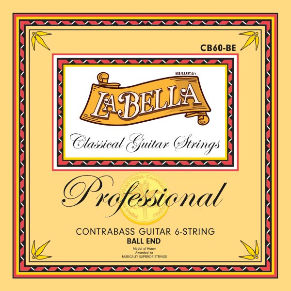 La Bella CB60-BE Professional Classical 6-String Contra Bass Guitar - Ball Ends