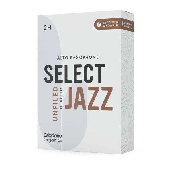 D'Addario Select Jazz Unfiled Alto Saxophone Reeds ORRS10ASX2H - Strength 2H