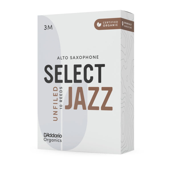 D'Addario Select Jazz Unfiled Alto Saxophone Reeds ORRS10ASX3M - Strength 3M