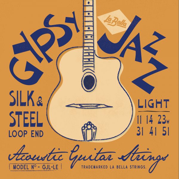 La Bella GJL-LE Gypsy Jazz Silk & Steel – Light, Loop-Ends