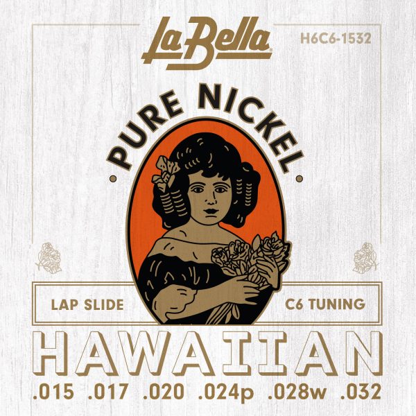 La Bella H6C6-1532 Hawaiian Lap Steel Strings - C6 Tuning - 15-32