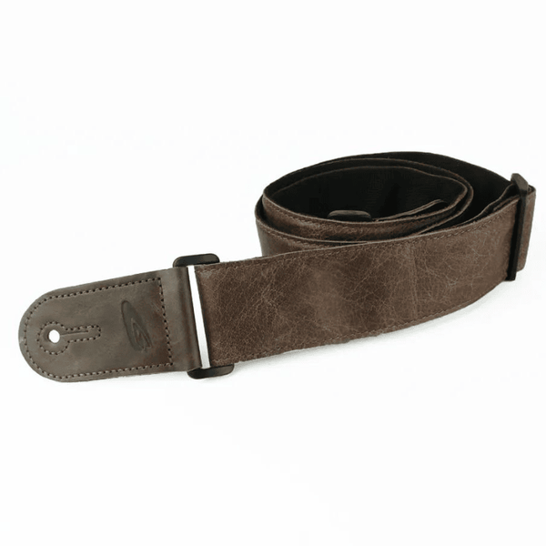 Leathergraft Adjustable 2" Leather Guitar Strap - Brown