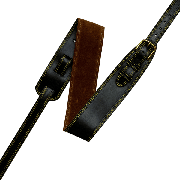 Leathergraft DM Buckle Leather Guitar Strap - Black