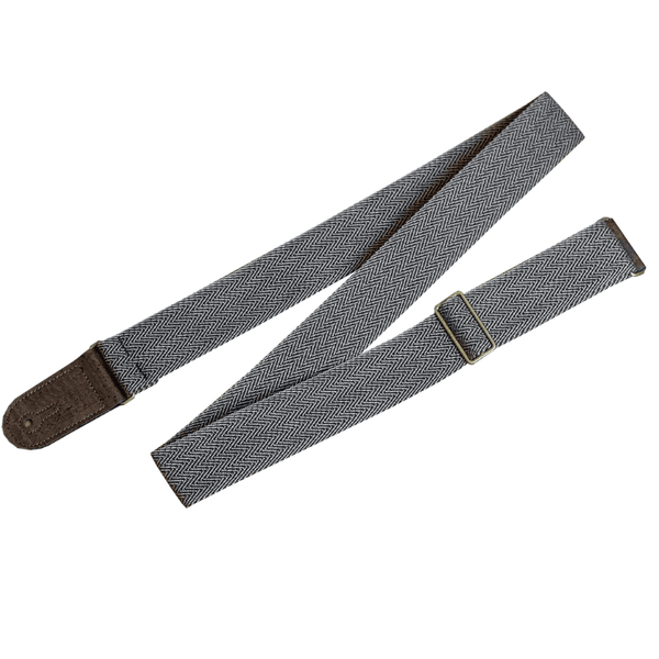 Leathergraft Vegan Tweed Guitar Strap - Brown & Grey