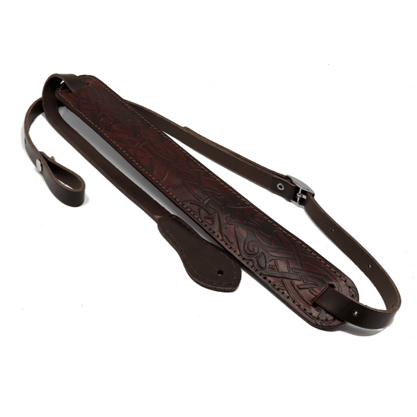 Leathergraft Mandolin Embossed Leather Strap - Brown