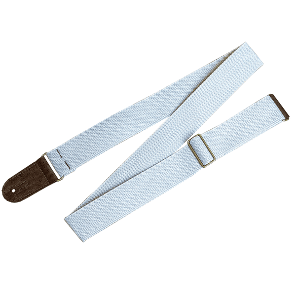 Leathergraft Vegan Tweed Guitar Strap - Grey & White