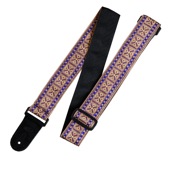 Leathergraft Jacquard Knight Guitar Strap - Brown