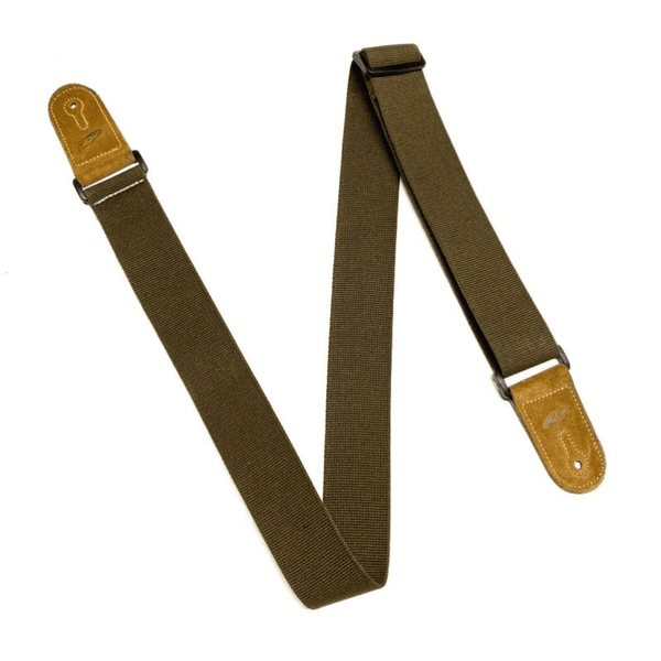 Leathergraft Cotton Web 2" Guitar Strap - Khaki