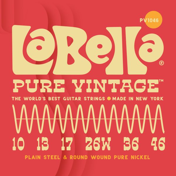 La Bella PV1046 Pure Vintage Electric Guitar Strings 10-46