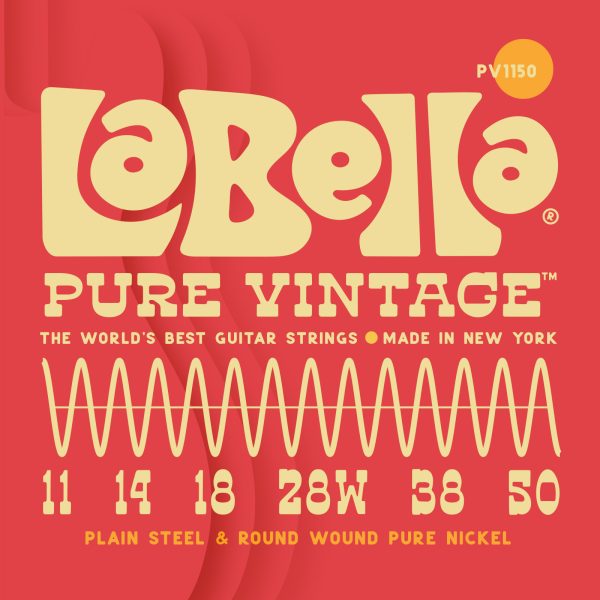 La Bella PV1150 Pure Vintage Electric Guitar Strings 11-50