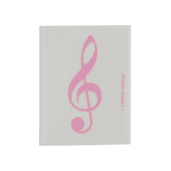 Pink Treble Clef Eraser