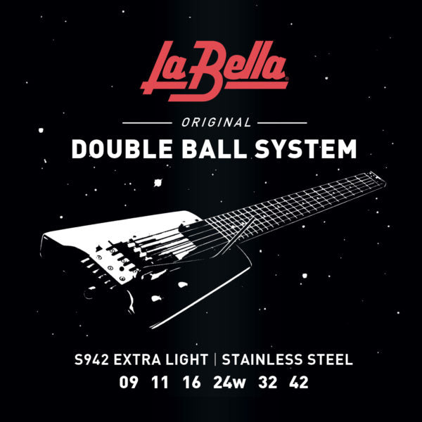 La Bella S942 Double Ball Electric Guitar – Extra Light - 09-42