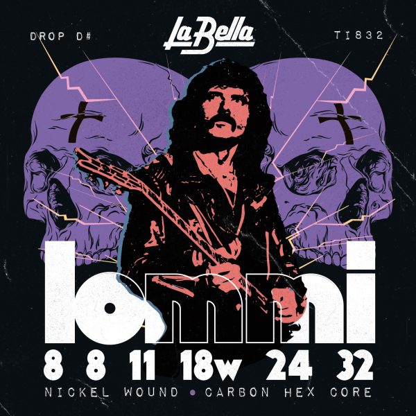 La Bella TI832 Tony Iommi Signature Electric Guitar Strings D# Tuning 8-32