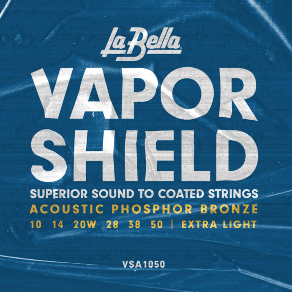 La Bella VSA1050 Vapor Shield Acoustic Guitar Strings – Extra Light - 10-50