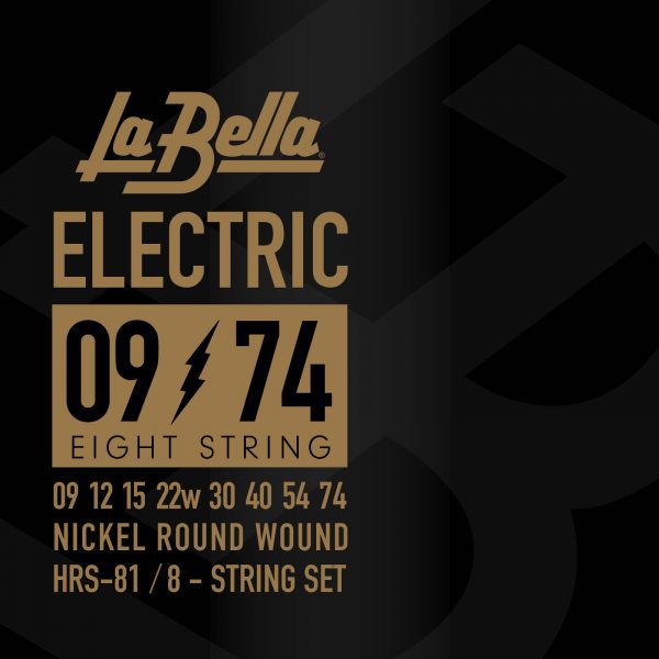 La Bella HRS-81 Electric Guitar Strings - 8-String - 09-74