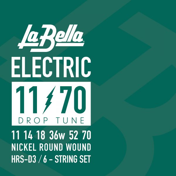La Bella HRS-D3 Electric Guitar Strings - Drop Tune - Wound 3rd