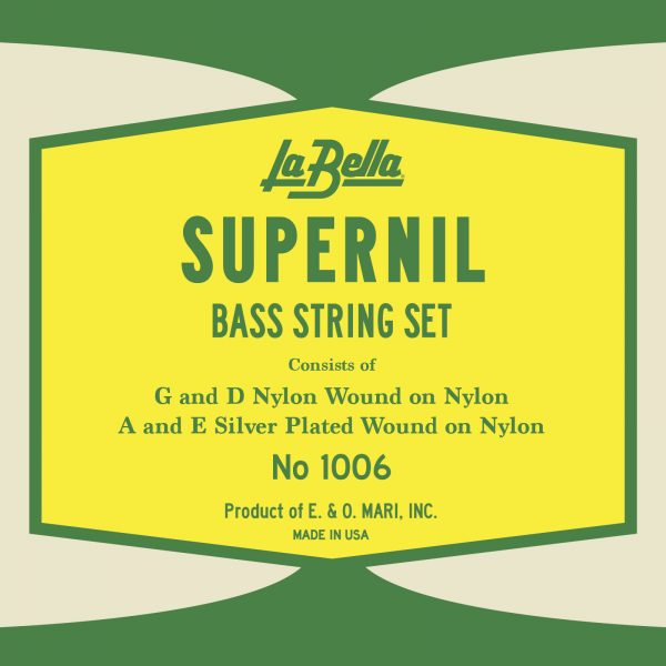 La Bella 1006 3/4 Double Bass String Set Supernil Nylon Filament Core
