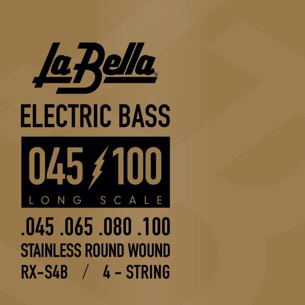 La Bella RX-S4B Electric Bass Strings - Stainless Round Wound - 4-String - 45-100