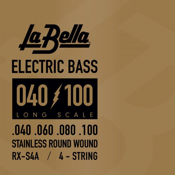 La Bella RX-S4A Electric Bass Strings - Stainless Round Wound - 4-String - 40-100