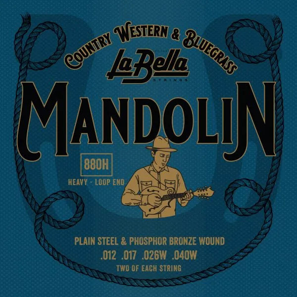 La Bella 880H Mandolin String Set, Phosphor Bronze – Heavy