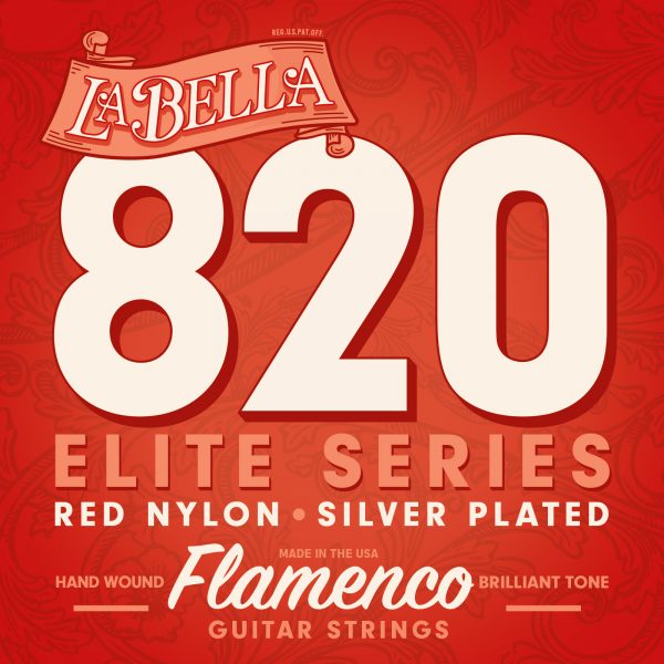 La Bella 820 Elite - Flamenco Guitar Strings - Red Nylon