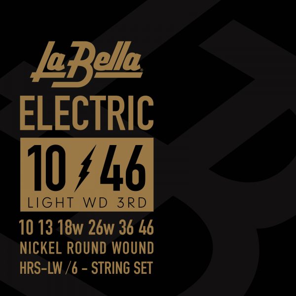 La Bella HRS-LW Electric Guitar Strings - Light Wound 3rd