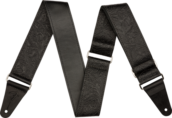 Fender Tooled Leather Guitar Strap Black