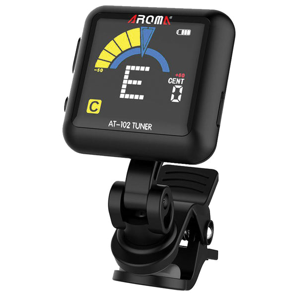 Aroma AT102BK Rechargable Clip-on Tuner Black