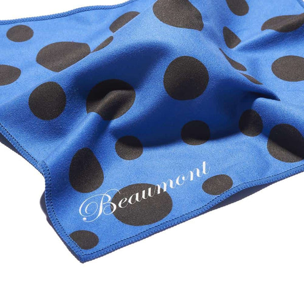 Beaumont Small Microfibre Cloth | Blue Polka Dot