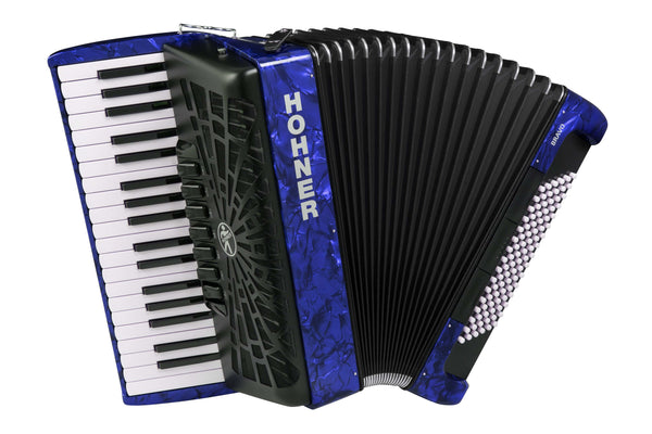 Hohner Bravo III 96 Bass Piano Accordion - Blue